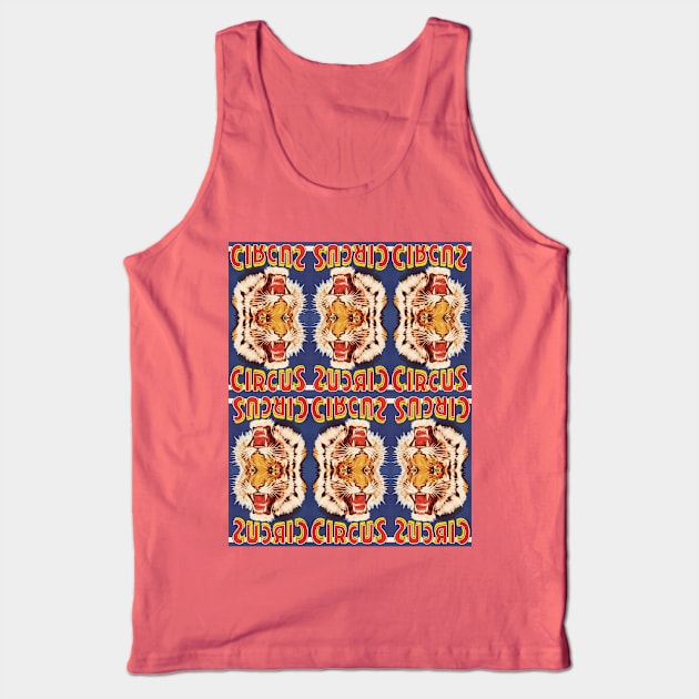 ACID BATH Tiger HERO | Mirror Psychic | Tiger Circus Popart | Vintage Circus Poster Bomb Reimagined | LSD Kaleidoscope Freakshow Tank Top by Tiger Picasso